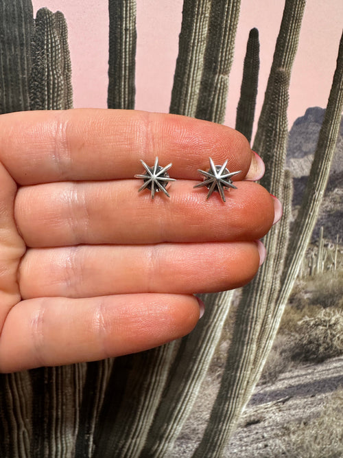 Handmade Sterling Silver STAR Stud Earrings