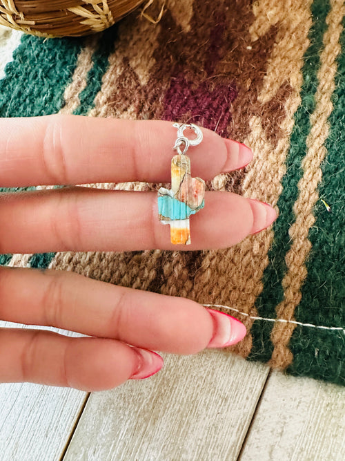 Navajo Hand Carved Spice Saguaro Cactus Charm