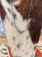 Handmade Sterling Silver, Turquoise & Spice Beaded Necklace