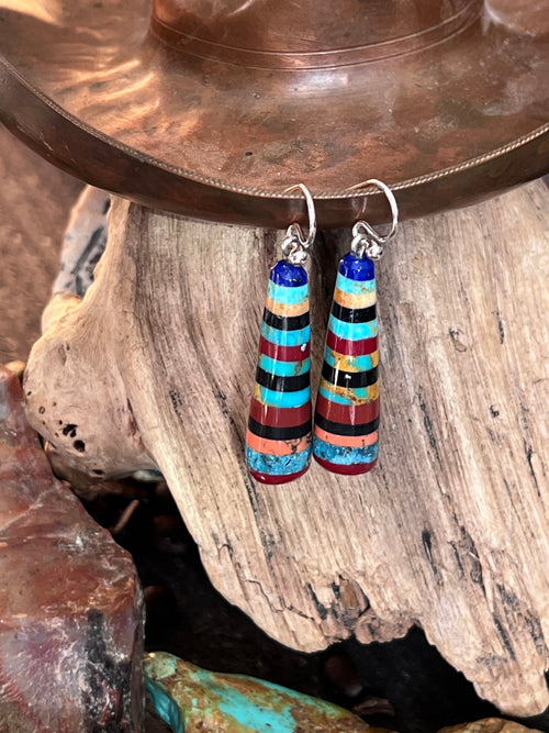 Santo Domingo Layered Multistone Earrings by Ronald Chavez, Stacked Gems #6