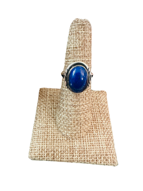Old Pawn Navajo Sterling Silver & Lapis Ring