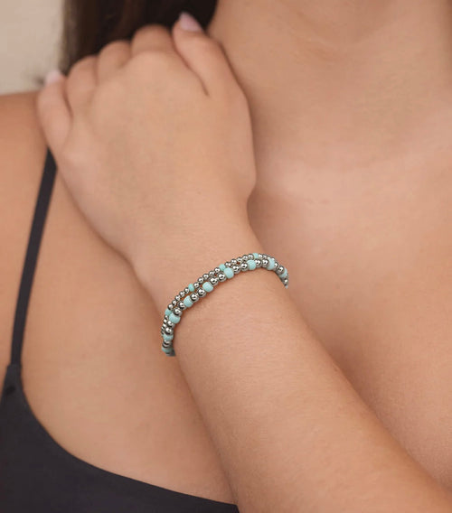 Misty Beaded Stretch Bracelet Set Of 2