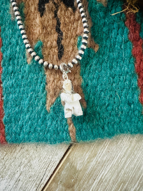 Navajo Hand Carved Blue Mojave Bear Charm