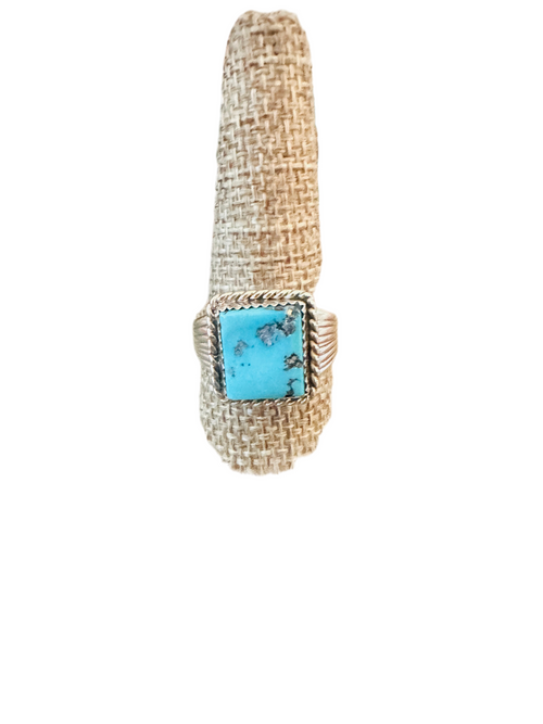 Old Pawn Navajo Sterling Silver & Turquoise Ring