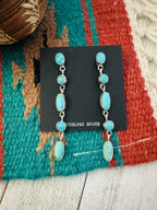 Navajo Turquoise & Sterling Silver Dangle Earrings