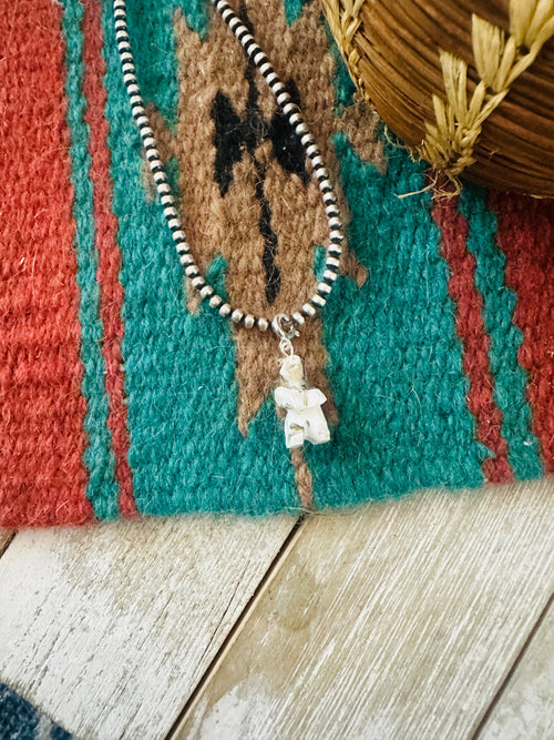 Navajo Hand Carved Blue Mojave Bear Charm
