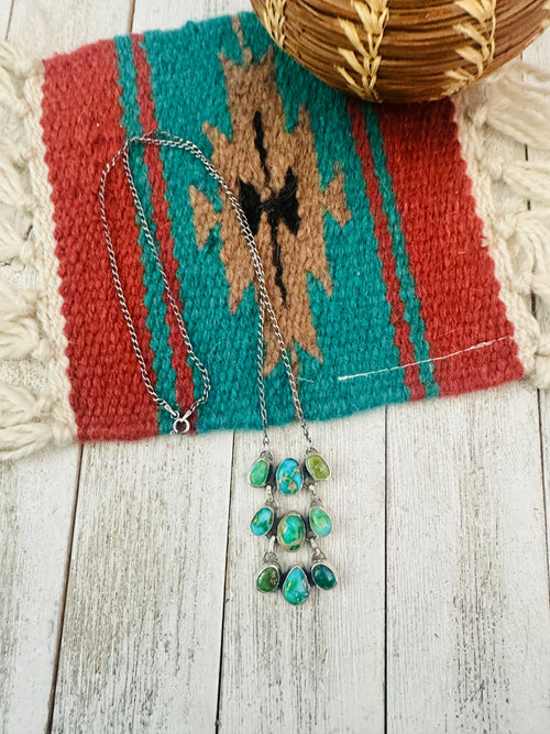 Navajo Sterling Silver & Sonoran Mountain Turquoise Necklace