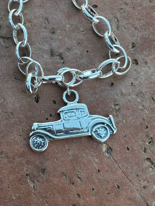 Navajo Crafted Sterling Silver Classic Car Charm