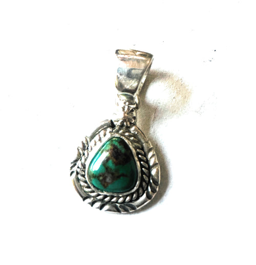 Navajo Turquoise & Sterling Silver Pendant