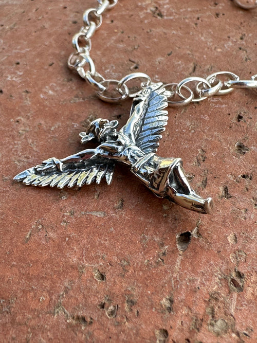 Sterling Silver Eagle Kachina  Charm