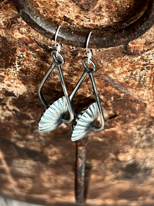 Sterling Silver Handcrafted Bead Drop Dangle Earrings by Preston Haley