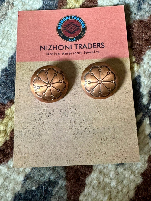 Vintage Handmade Copper Earrings