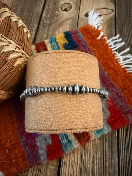Handcrafted Sterling Silver Pearl Beaded Bracelet