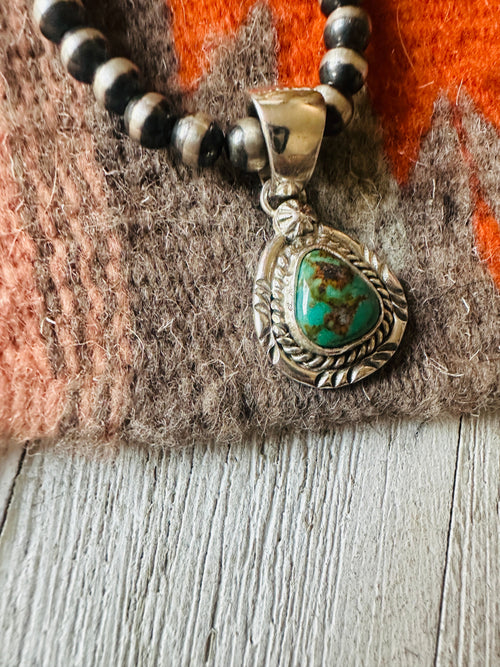 Navajo Turquoise & Sterling Silver Pendant