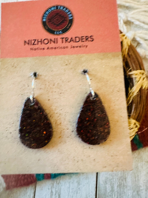 Navajo Summer Lovin’ Sterling Silver & Opal Teardrop Dangle Earrings