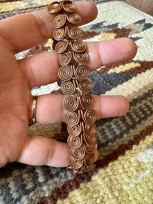 Vintage Handmade Copper Bracelet