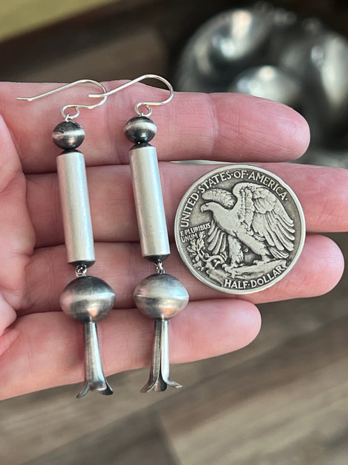 Sterling Silver Handcrafted Bead and Blossom Earrings by Tonisha Haley