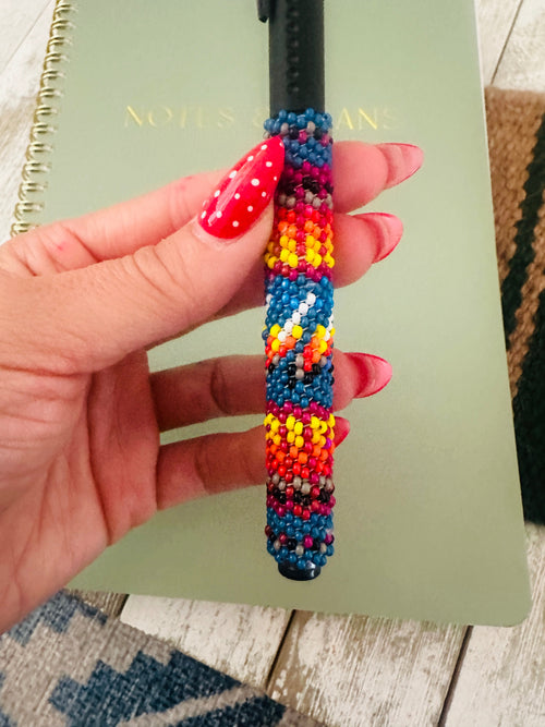Navajo Made Muticolor Beaded Pen
