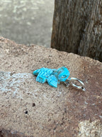 Zuni Hand Carved Turquoise Hornytoad Charm