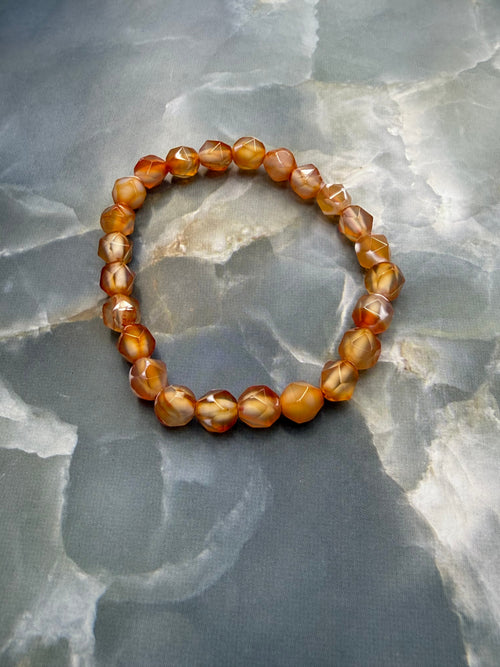 Obsidian Abacus Beaded Stretch Bracelet