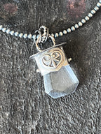 Sterling Silver Gem Collector 30” + 2” Beaded Necklace w/ Tularosa Quartz & Heart Pendant