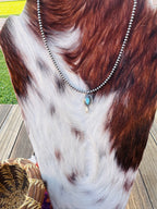 Handcrafted Turquoise & Sterling Silver Beaded Blossom Necklace