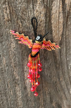 Handmade Beaded Multi colored Hummingbird Keychain