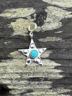 Sterling Silver and Turquoise Star Charm