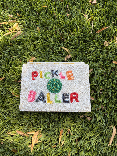 Handmade Beaded “Pickle Baller” Coin Purse