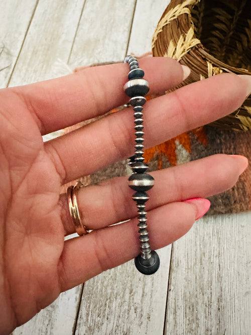 Navajo Sterling Silver Pearl Beaded Bracelet