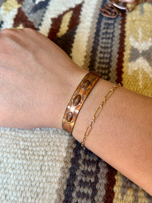 Vintage Handmade Copper Cuff Bracelet