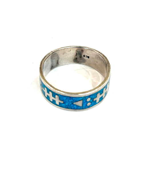Old Pawn Vintage Handmade Sterling Silver  Sz 11.5  Band