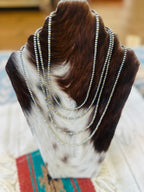 Navajo Sterling Silver & Gold Beaded Necklace