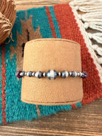 Handcrafted Purple Spiny Oyster & Sterling Silver Pearl Beaded Bracelet