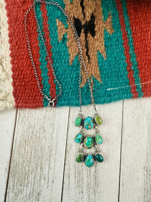 Navajo Sterling Silver & Sonoran Mountain Turquoise Necklace