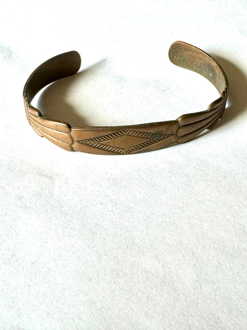 Vintage Handmade Copper Cuff Bracelet