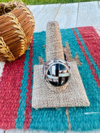 Old Pawn Handcrafted Multi Stone & Sterling Silver Inlay Ring Size 11.75