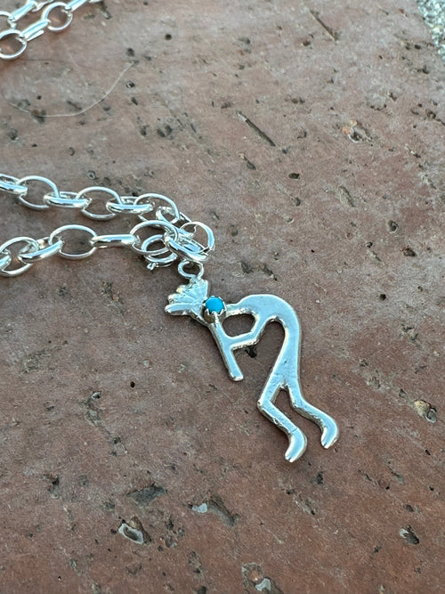 Navajo Crafted Sterling Silver Kokopelli Charm