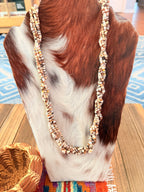Old Pawn Handcrafted Heishi Shell 5 strand Beaded 26” Necklace