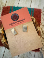 Handcrafted Old Pawn Sterling Silver Stud Earrings