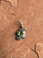 Handmade Sterling Silver and Sonoran Mountain Turquoise STOCKING Charm