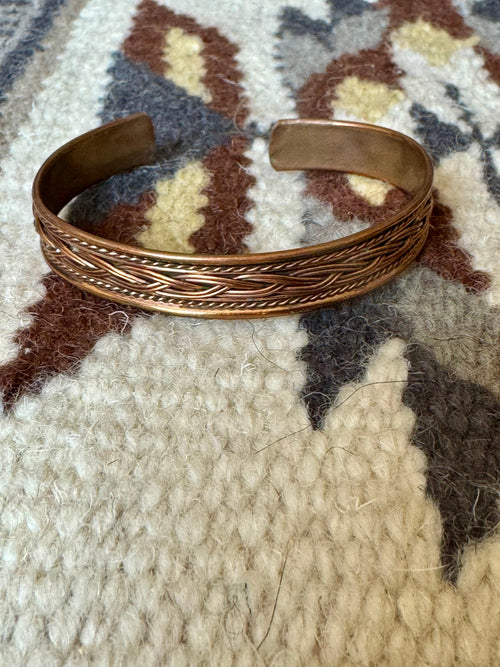 Vintage Handmade Copper Cuff Bracelet