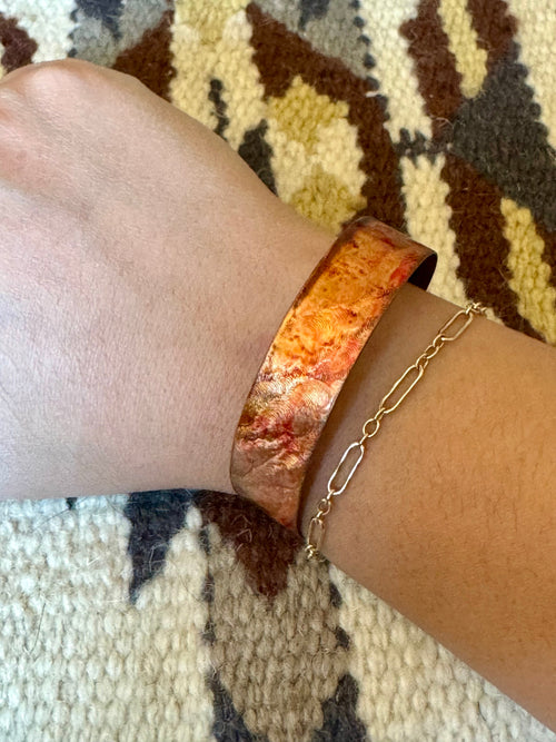 Vintage Handmade Copper Cuff Bracelet