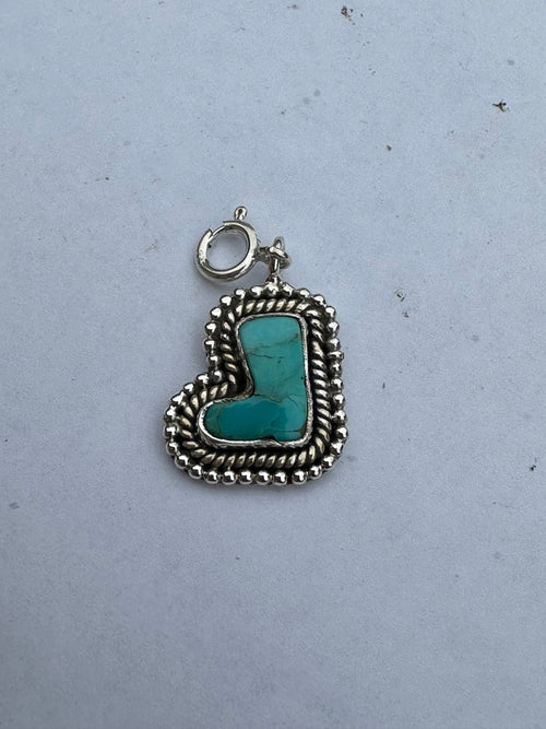 Sterling Silver and Mojave Turquoise The Ugg Charm