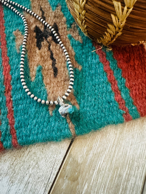 Navajo Hand Carved Blue Mojave Frog Charm