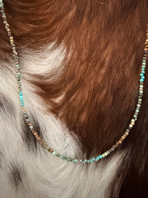 Handcrafted Turquoise 16” Beaded Necklace