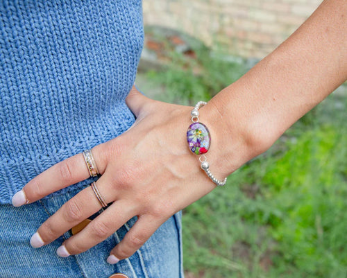 Primavera Stretch Sterling Silver Beaded Bracelet