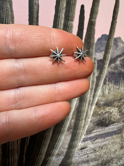 Handmade Sterling Silver STAR Stud Earrings