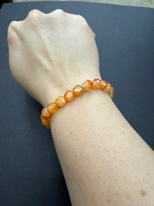 Obsidian Abacus Beaded Stretch Bracelet