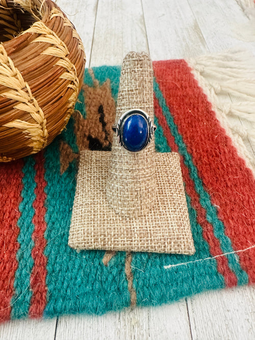 Old Pawn Navajo Sterling Silver & Lapis Ring